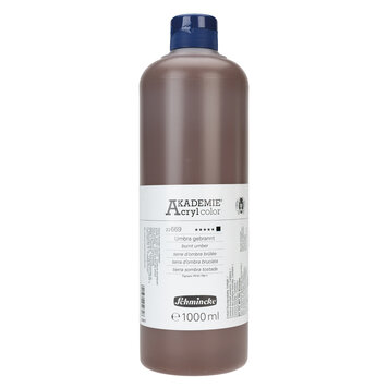 Schmincke 669 burnt umber - akademie acrylverf 1 liter
