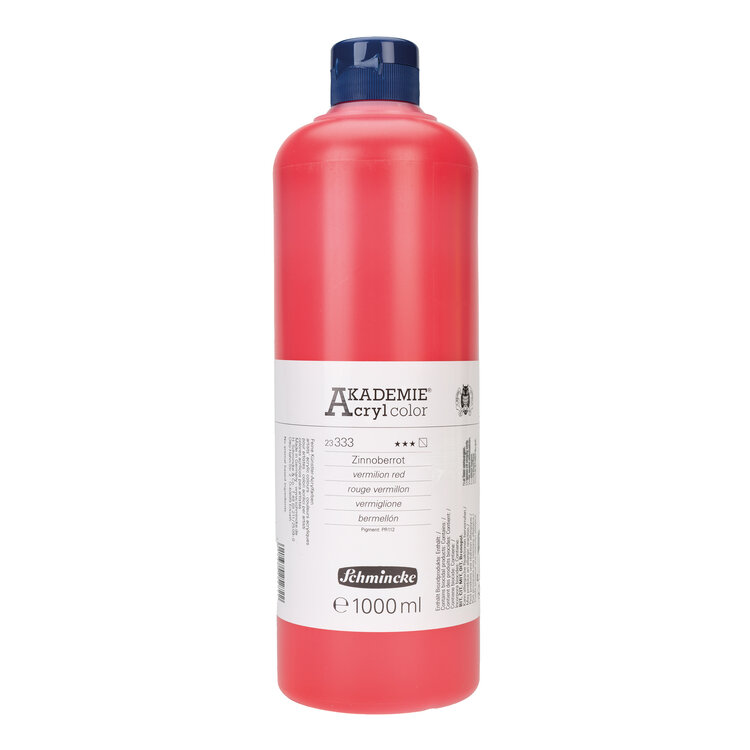Schmincke 333 vermilion red - akademie acryl color 1L