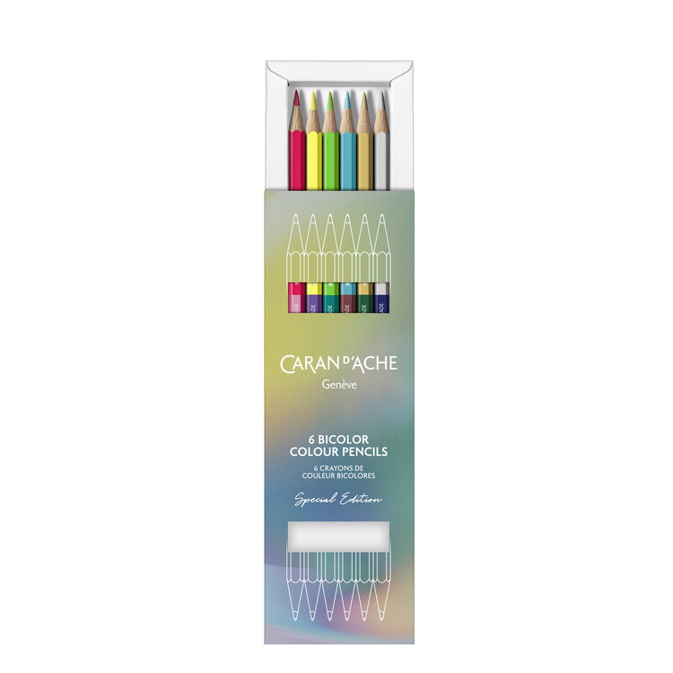 Caran d'Ache bicolor kleurpotloden - special edition