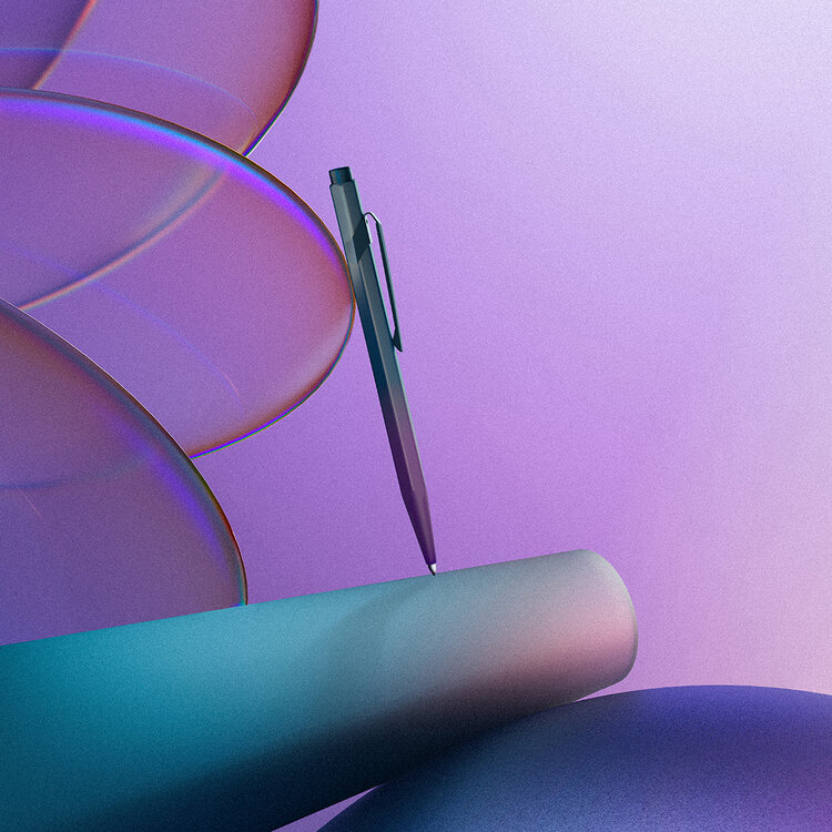 Caran d'Ache (schrijfwaren) balpen (849) Limited Edition in blik Purple Ocean