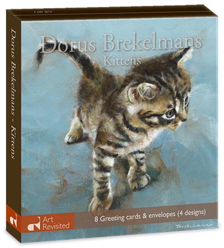 Art Revisited Kittens - mapje met 8 kunstkaarten van Dorus Brekelmans