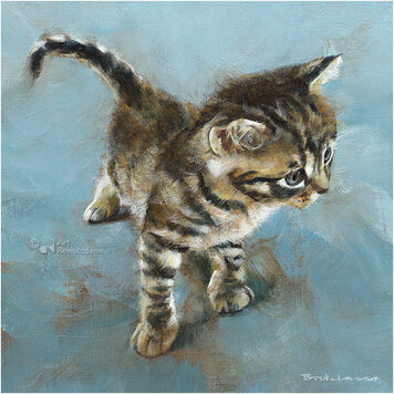Art Revisited kunstkaart Dorus Brekelmans - kitten