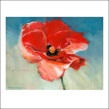 Art Revisited kunstkaart Dorus Brekelmans - klaproos