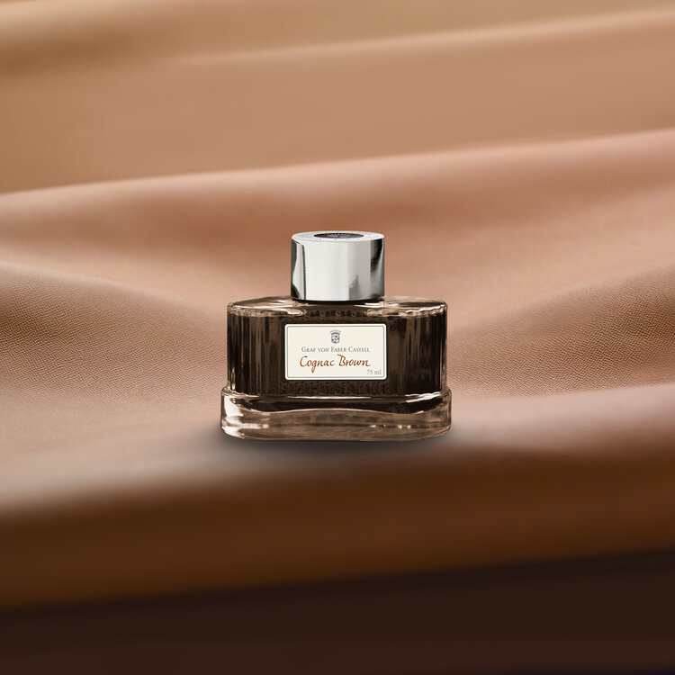 Graf von Faber-Castell vulpen inkt fles 75ml - cognac bruin