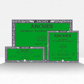 Arches aquarelpapier cold pressed - grain fin (4-zijdig)