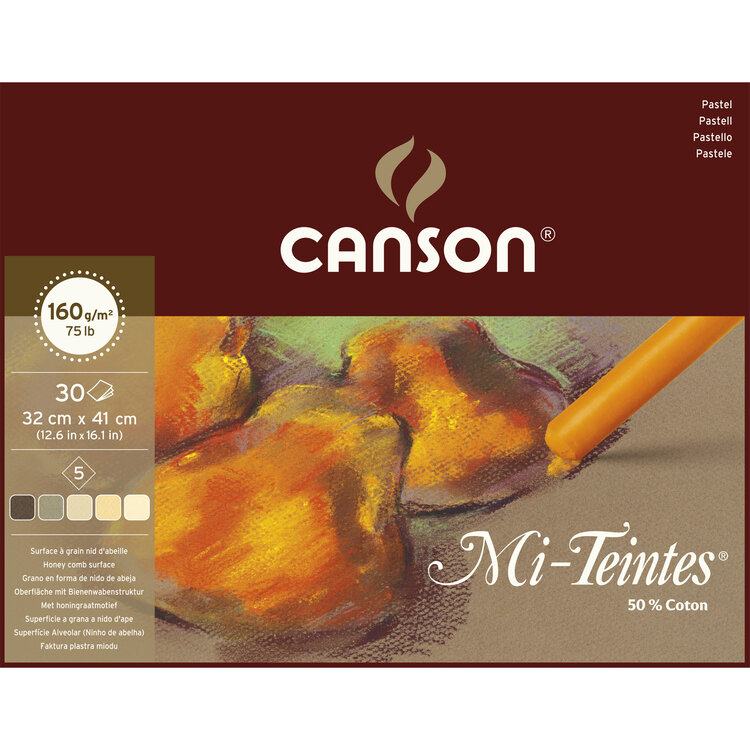 Canson Mi Teintes pastelpapier 5 tinten 30 vel - bruintinten