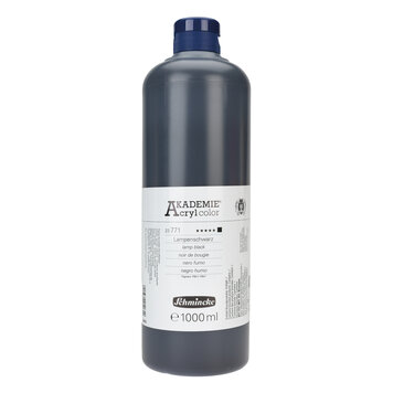 Schmincke 771 lamp black - akademie acrylverf 1 liter