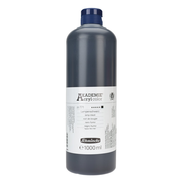 Schmincke 771 lamp black - akademie acryl color 1L
