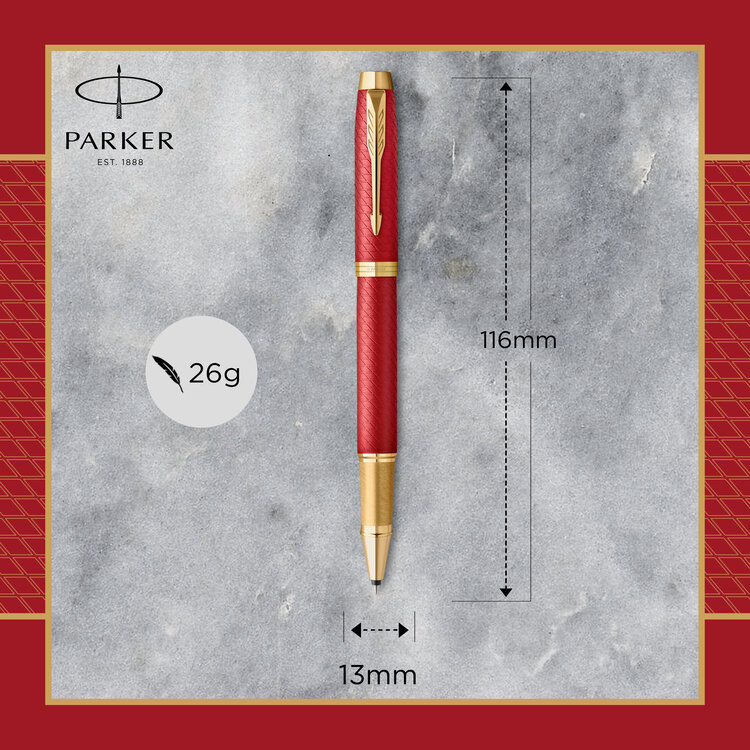 Parker IM rollerball pen premium rood
