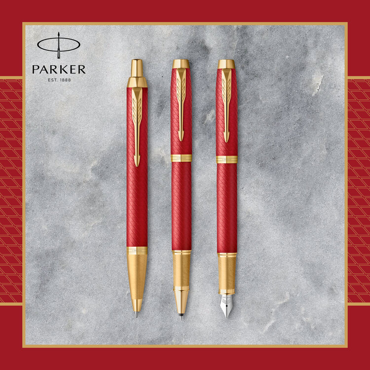 Parker IM rollerball pen premium rood