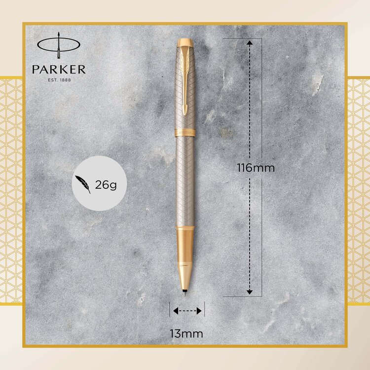 Parker IM rollerball pen premium warm grijs