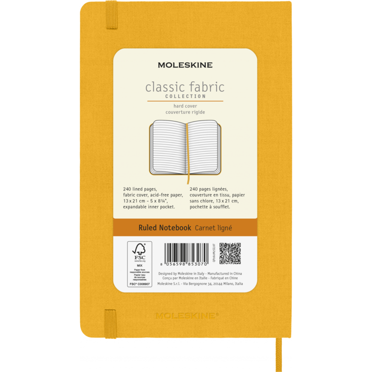 Moleskine Classic collection - hardcover lijntjes (Orange Yellow)