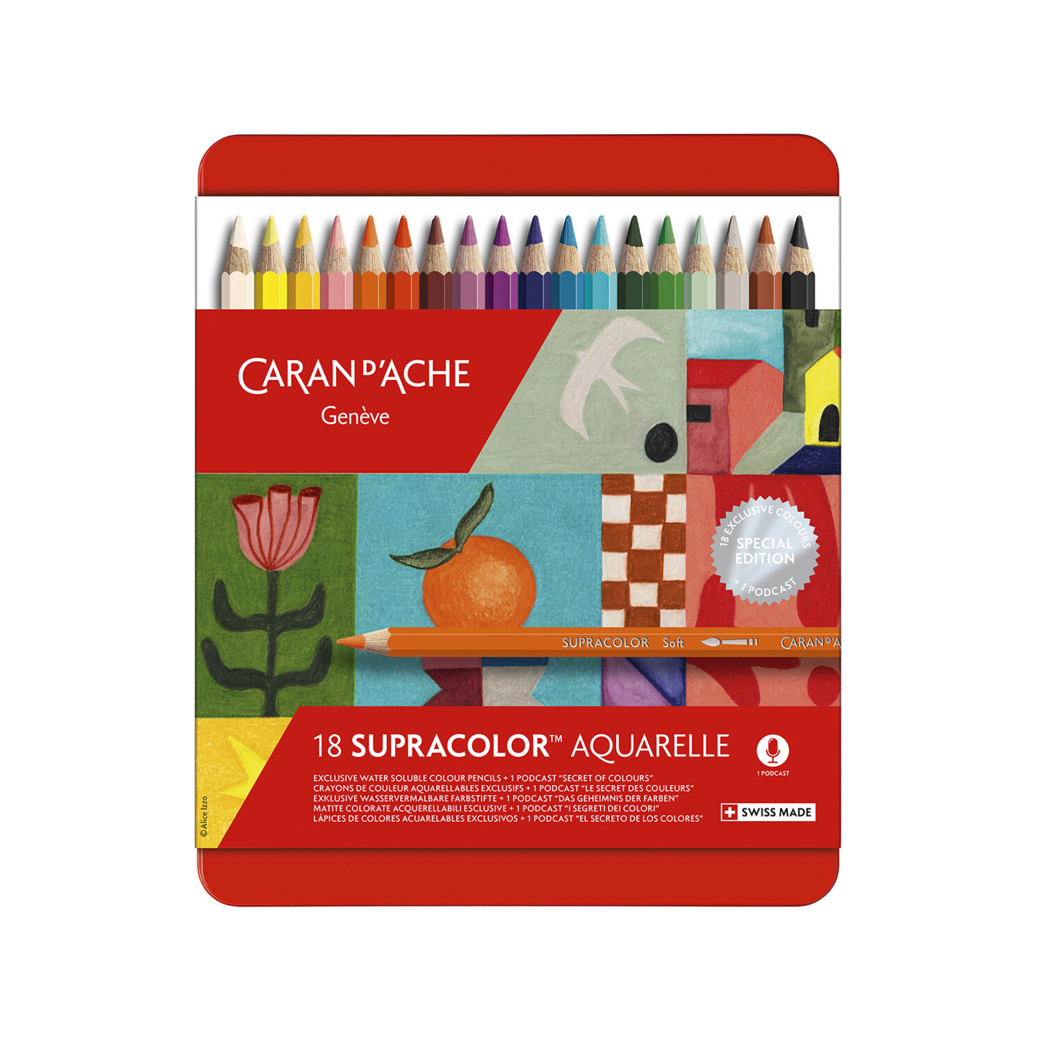 KARA COLORFUL DSPMedia 4冊セット Caran d'Ache Supracolor Aquarelpotloden (18 stuks) Special edition