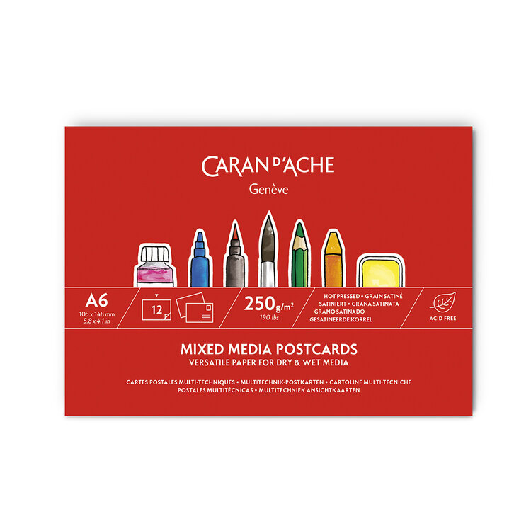 Caran d'Ache Mixed Media postcards (HP)