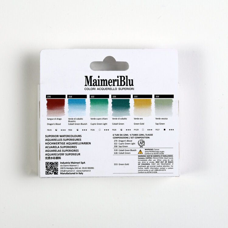Maimeri Blu Tuscany aquarelverf 6x 12ml