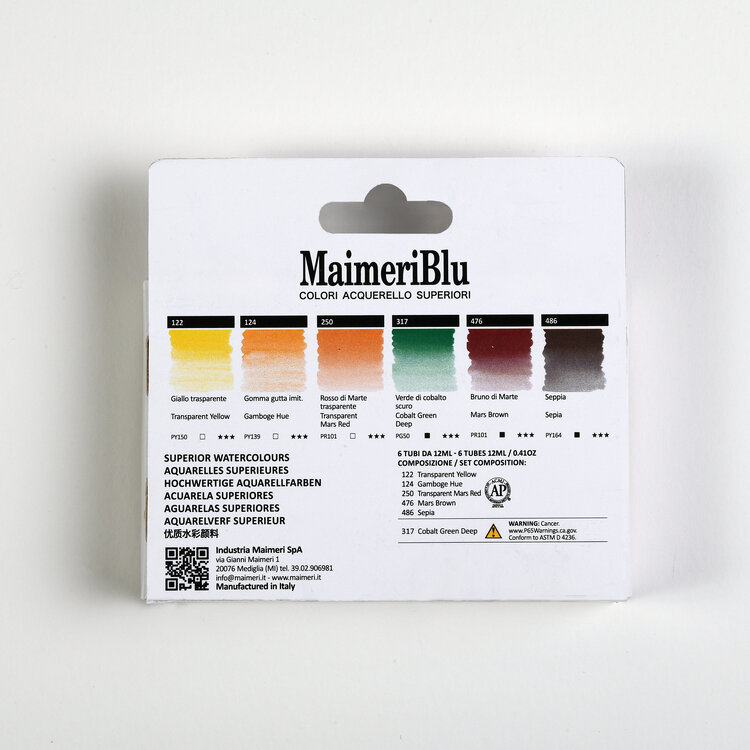 Maimeri Blu Sahara aquarelverf 6x 12ml