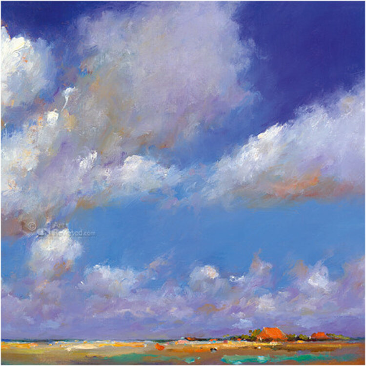 Art Revisited lucht en land - mapje met 8 kaarten van Dinie Boogaart