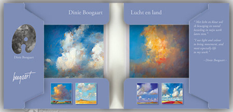 Art Revisited lucht en land - mapje met 8 kaarten van Dinie Boogaart