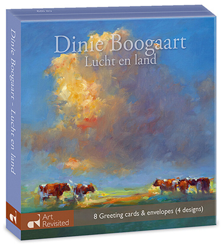 Art Revisited lucht en land - mapje met 8 kaarten van Dinie Boogaart
