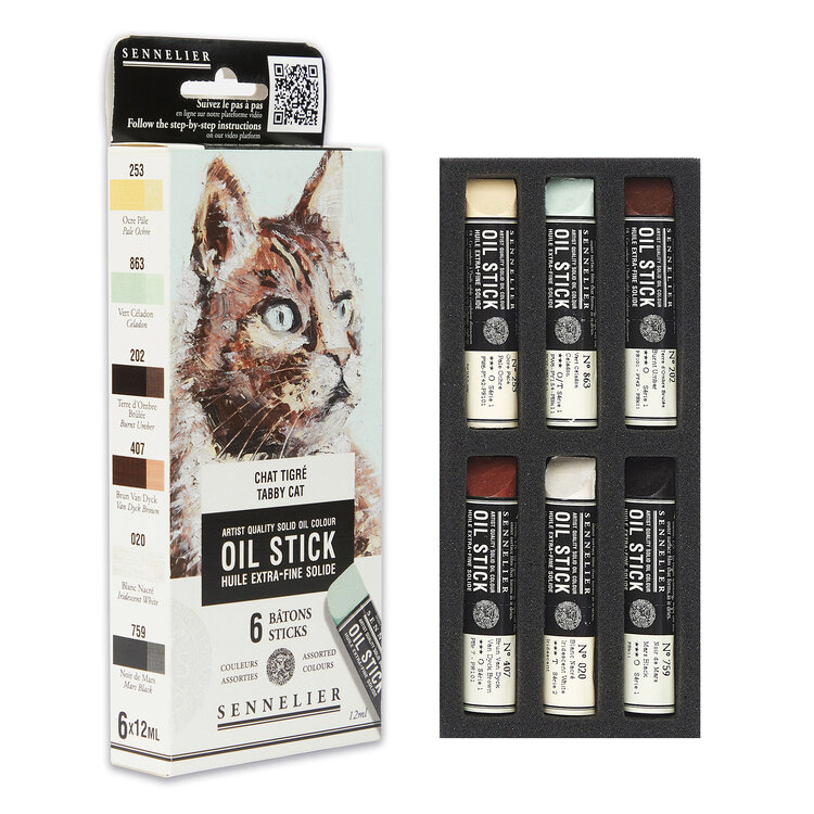 Sennelier olie sticks (6 st.) tabby cat