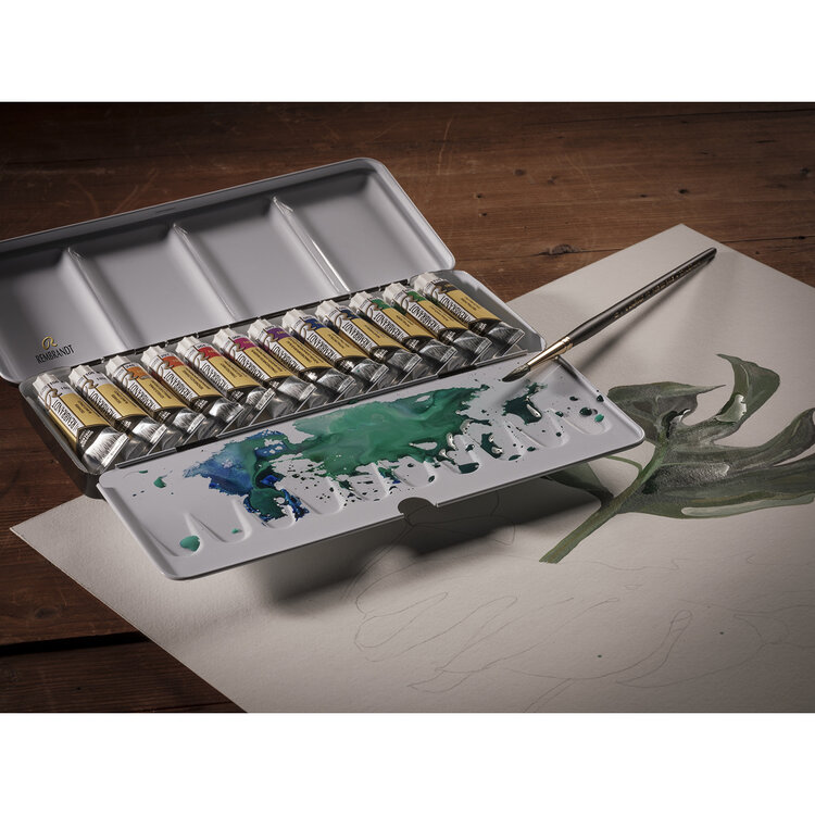 Rembrandt aquarelverf (opaque white mixing) 12x 10ml in blik