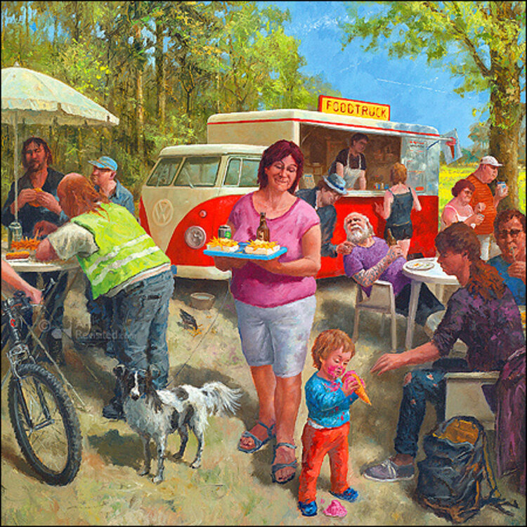 Art Revisited kunstkaart Marius van Dokkum - foodtruck