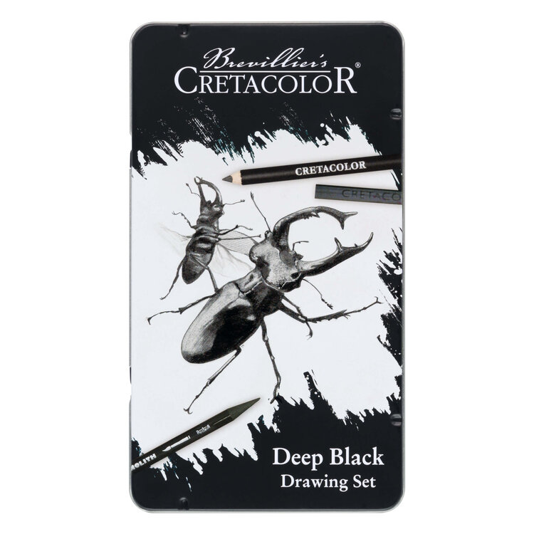 CretaColor deep black drawing set (12-delig)
