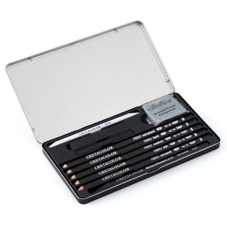 CretaColor deep black drawing set (12-delig)