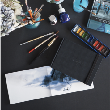 Rhodia aquarel album CP gebonden