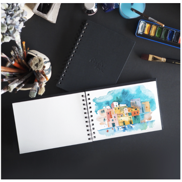 Rhodia aquarel album CP spiraal gebonden 21x21 cm