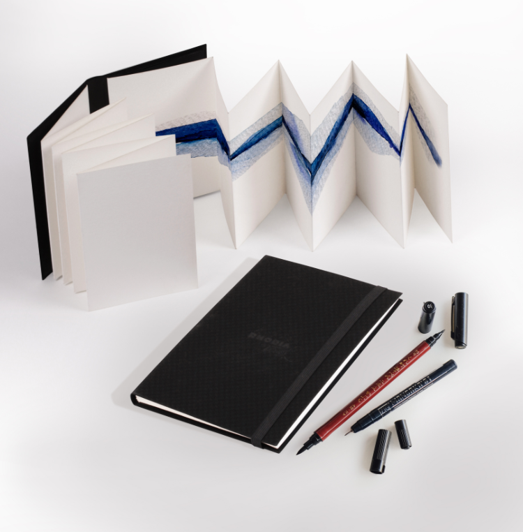 Rhodia aquarel album accordion cold pressed A6
