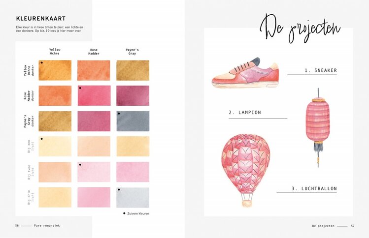 Librero boek, aquarelleren met 3 kleuren - Katie Putt