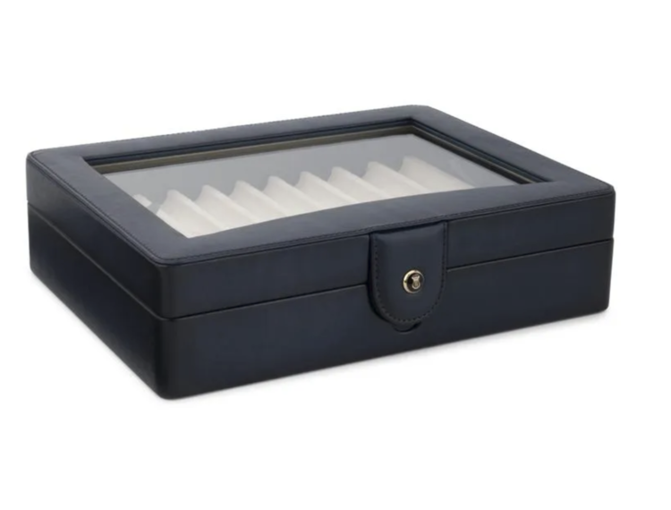 Lapis Bard Hemingway navy leder tray voor 10 pennen