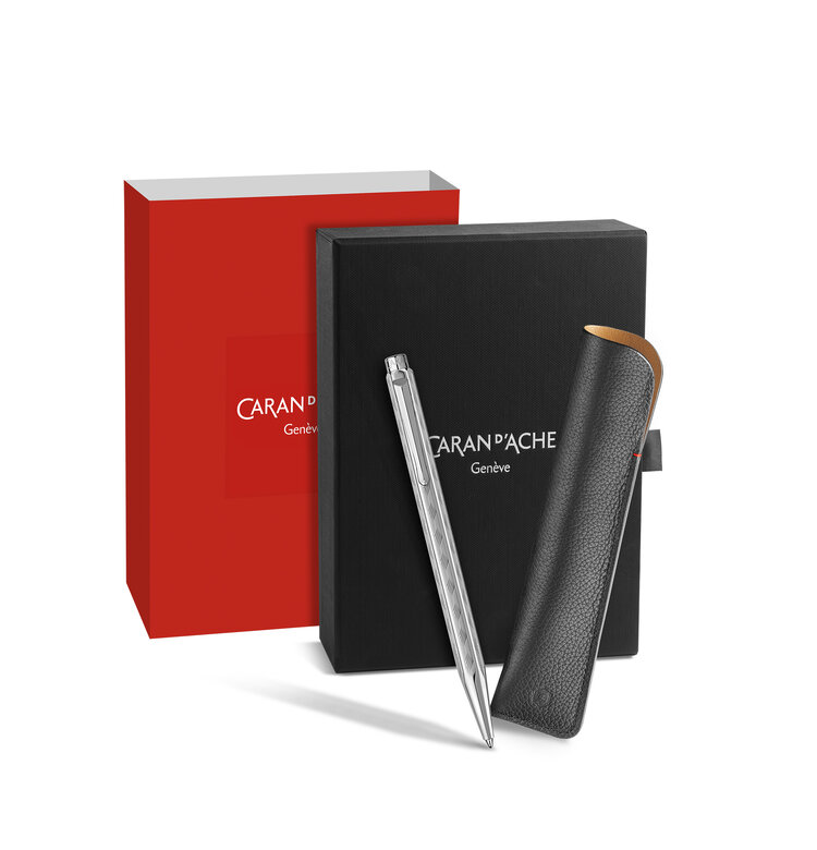 Caran d'Ache (schrijfwaren) Ecridor ballpoint / Tressé met lederen etui