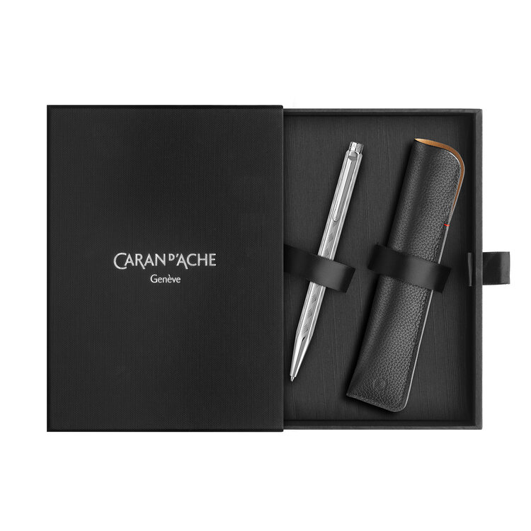 Caran d'Ache (schrijfwaren) Ecridor ballpoint / Tressé met lederen etui