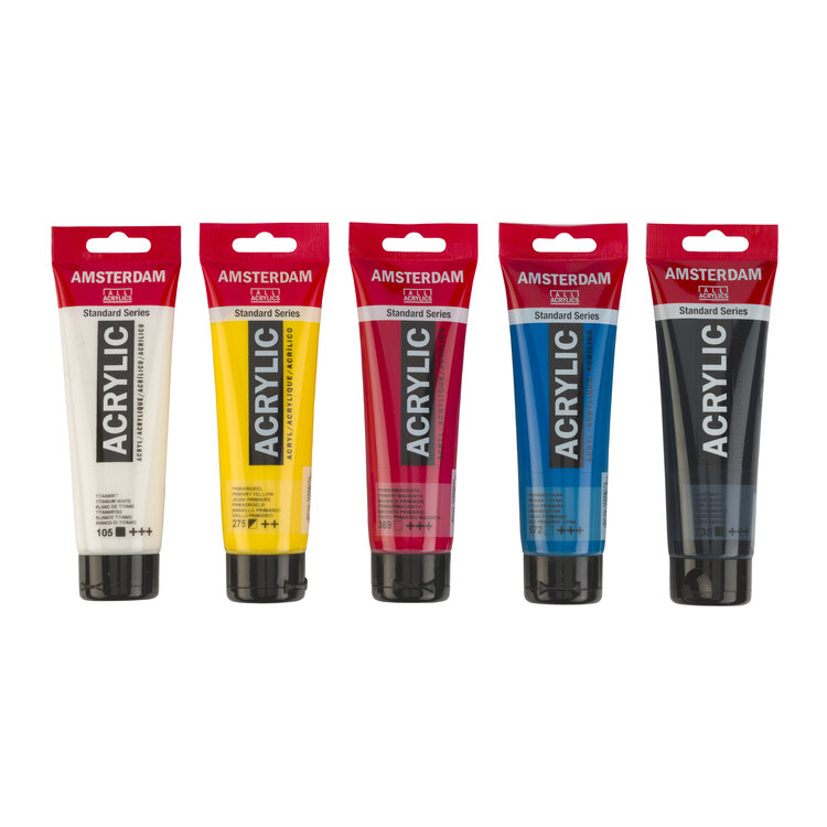 Amsterdam primary set acrylverf 5x 120ml