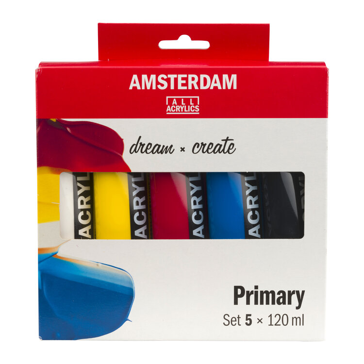 Amsterdam primary set acrylverf 5x 120ml