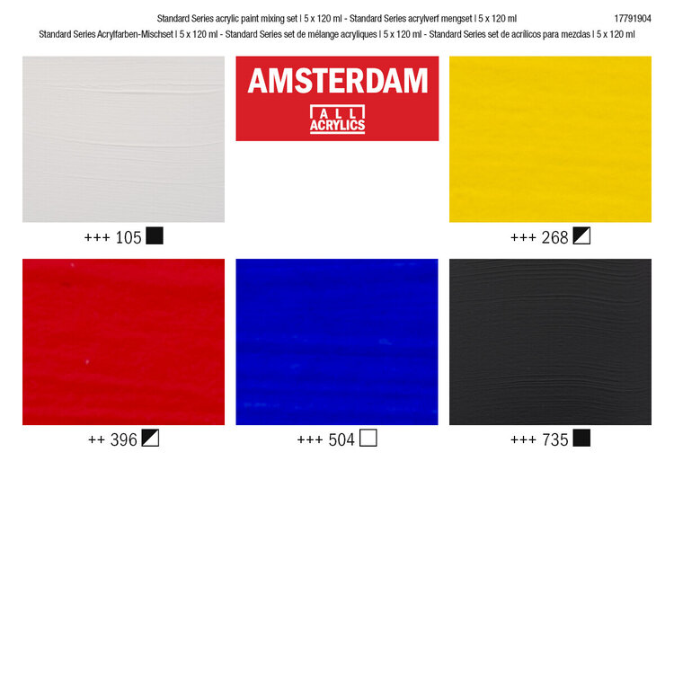 Amsterdam mixing set acrylverf 5x 120ml