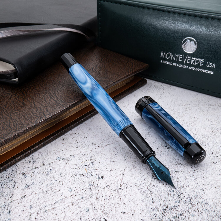 Monteverde Prima Swirl - vulpen (M) blauw