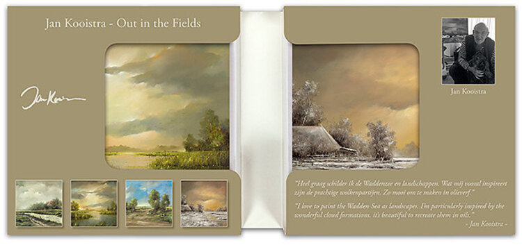 Art Revisited Out in the fields - mapje met 8 kaarten van Jan Kooistra