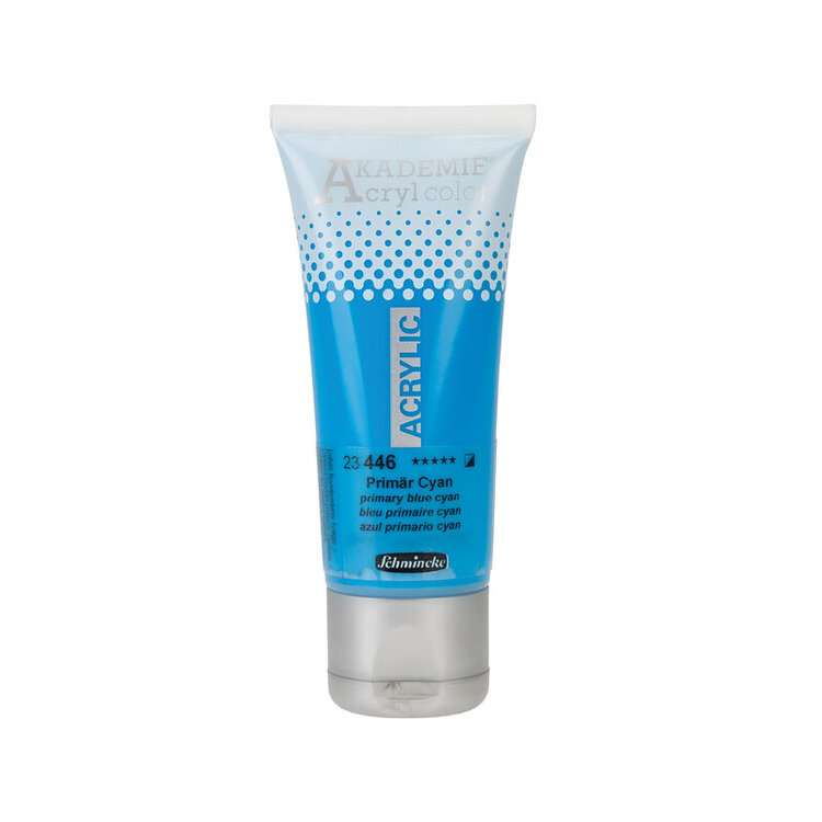 Schmincke 446 primary blue cyan 40ml - Akademie acrylverf tube