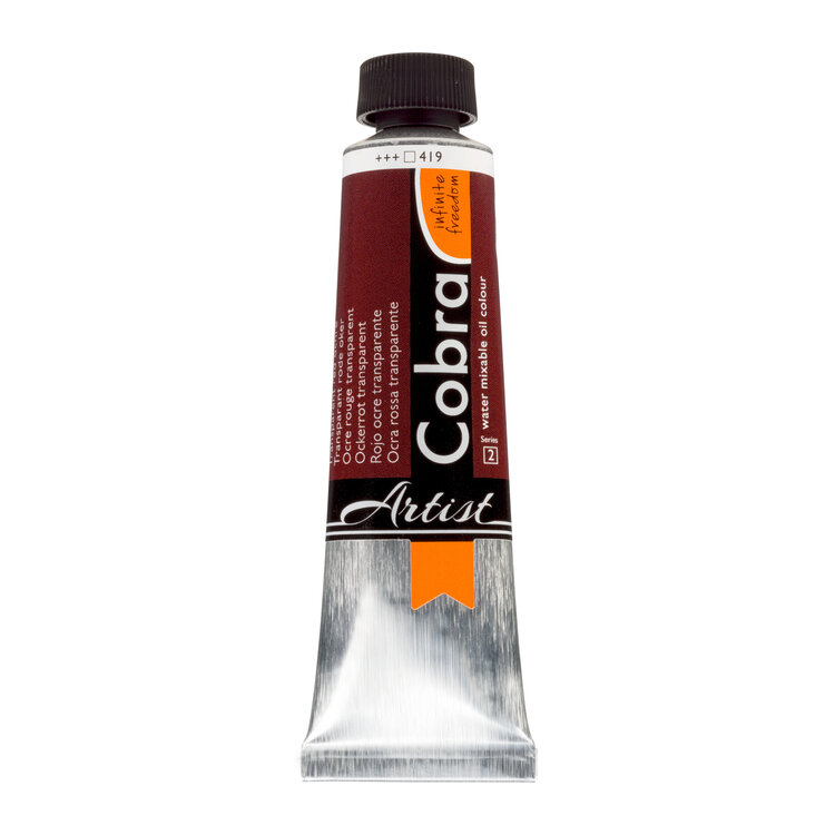 Cobra Artist 419 transparant red ochre - olieverf 40ml