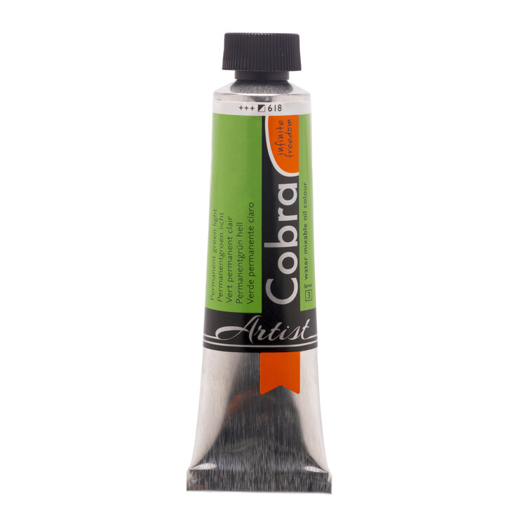 Cobra Artist 618 Artist (watervermengbare) olieverf 40ml - permanentgroen licht