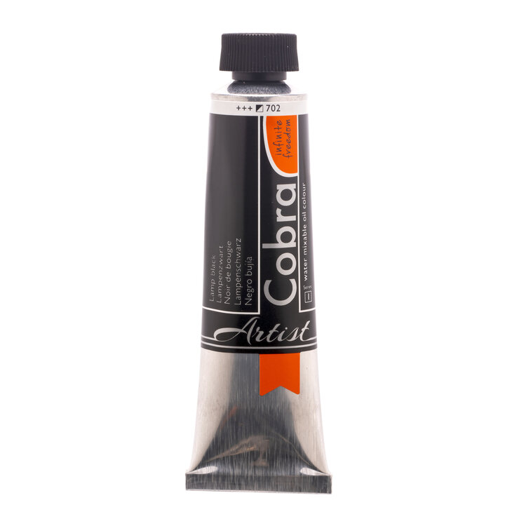 Cobra Artist 702 Artist (watervermengbare) olieverf 40ml - lampenzwart