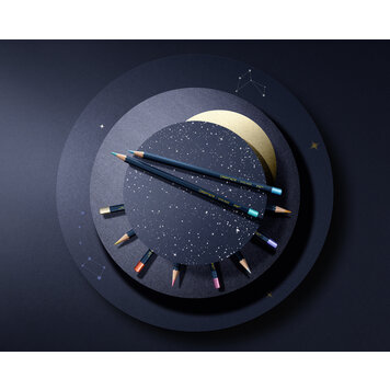 Caran d'Ache Cosmic Blue - metallic kleurpotloden