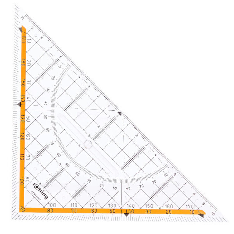 Rotring geodriehoek met grip