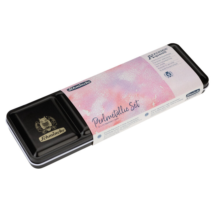 Schmincke Akademie Pearlmetallic set 12 napjes aquarelverf