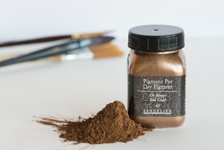 Sennelier 040 rood goud 90  gram - Pigment Pur