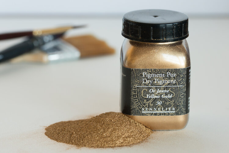 Sennelier 030 geelgoud 90  gram - Pigment Pur