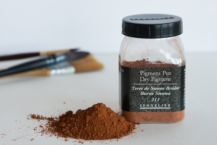 Sennelier 211 gebrande sienna 140  gram - Pigment Pur